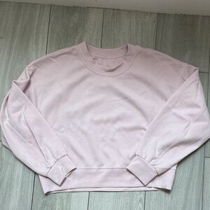 Lululemon Ribbed Softstreme Perfectly Oversized Cropped Crew Meadowsweet Pink 4